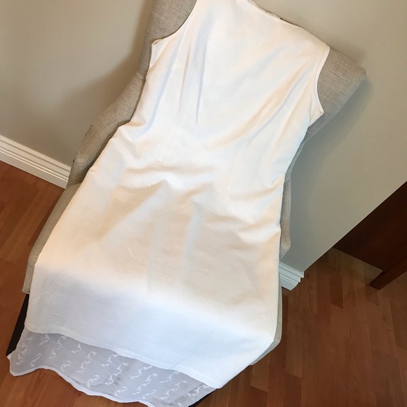 LORI M COLLECTION | Elegant White Linen Maxi Dress Size 12 - Picture 9 of 16